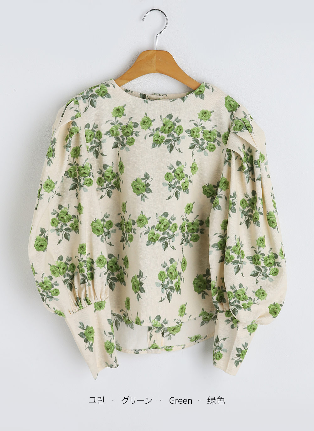 バックボタンローズパフブラウス | DHOLIC | 詳細画像13