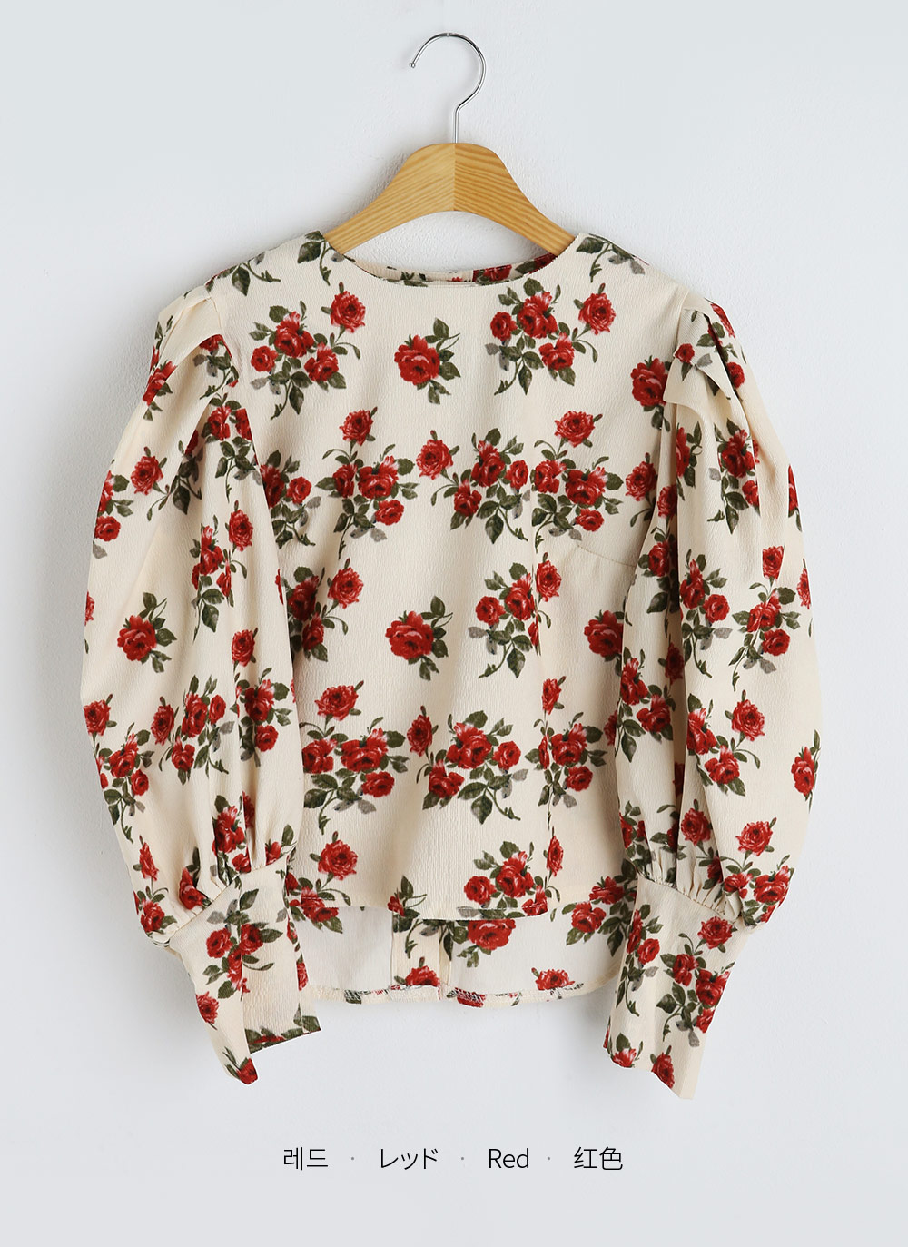 バックボタンローズパフブラウス | DHOLIC | 詳細画像14