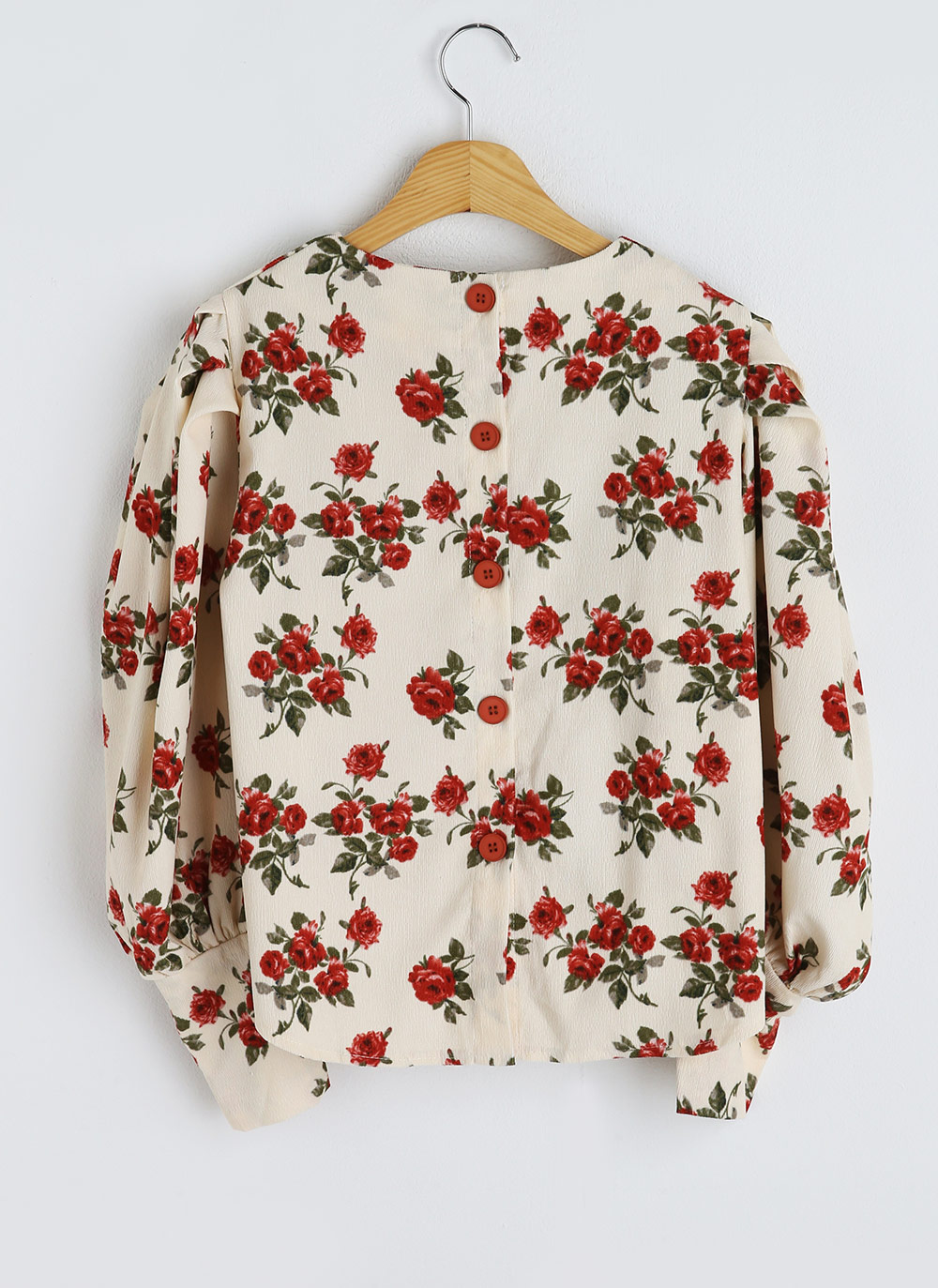 バックボタンローズパフブラウス | DHOLIC | 詳細画像15