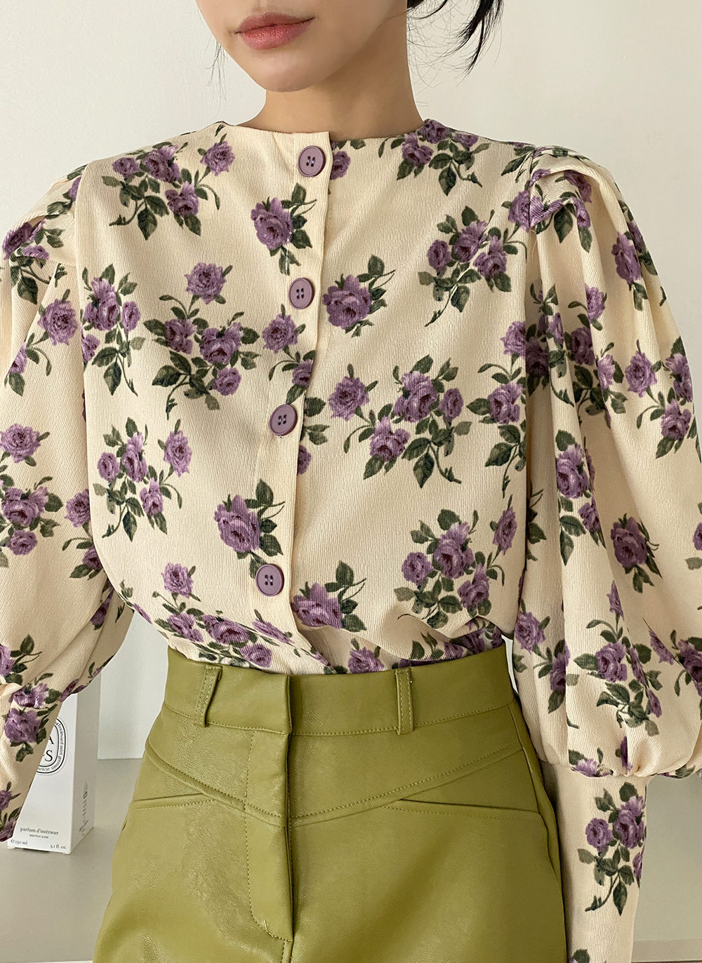 バックボタンローズパフブラウス | DHOLIC | 詳細画像9