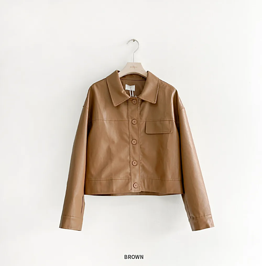 レザー調フラップジャケット | レディースファッション通販 - DHOLIC