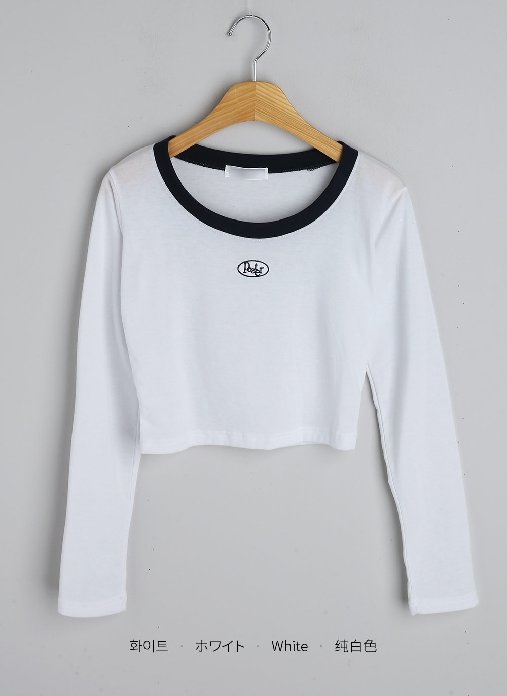 配色刺繍クロップドTシャツ | DHOLIC | 詳細画像20