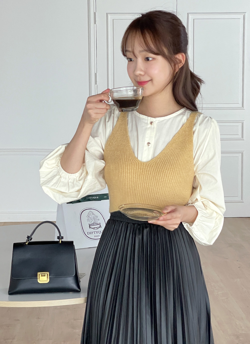 Vネッククロップドニットビスチェ | DHOLIC | 詳細画像8