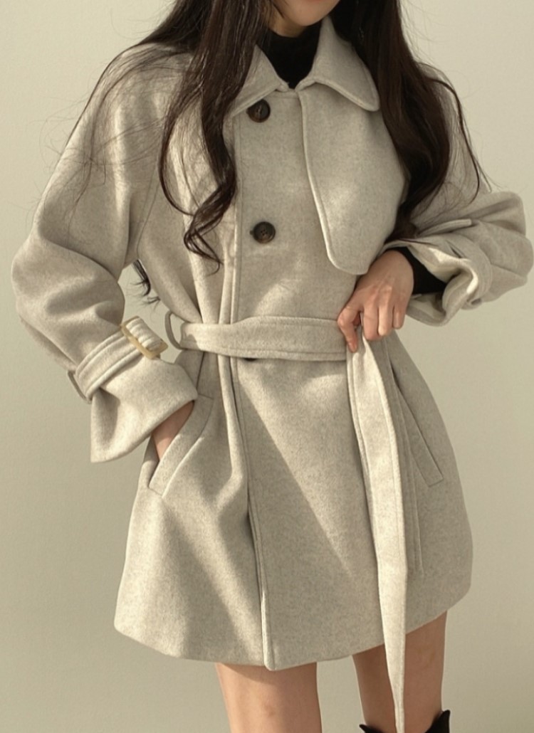 ストラップ付ガンフラダブルハーフコート | 詳細画像6