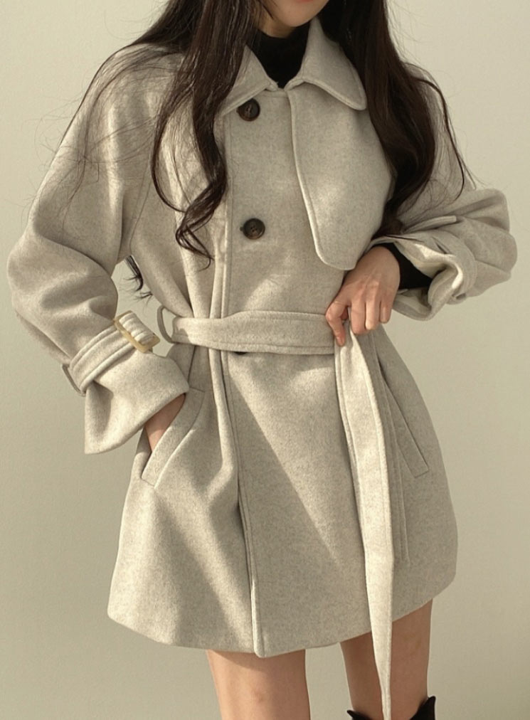 ストラップ付ガンフラダブルハーフコート | 詳細画像7