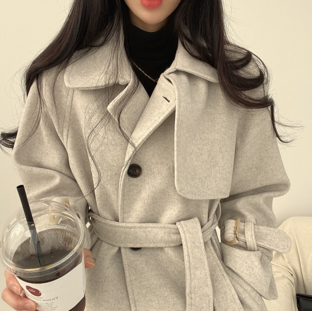 ストラップ付ガンフラダブルハーフコート | 詳細画像9