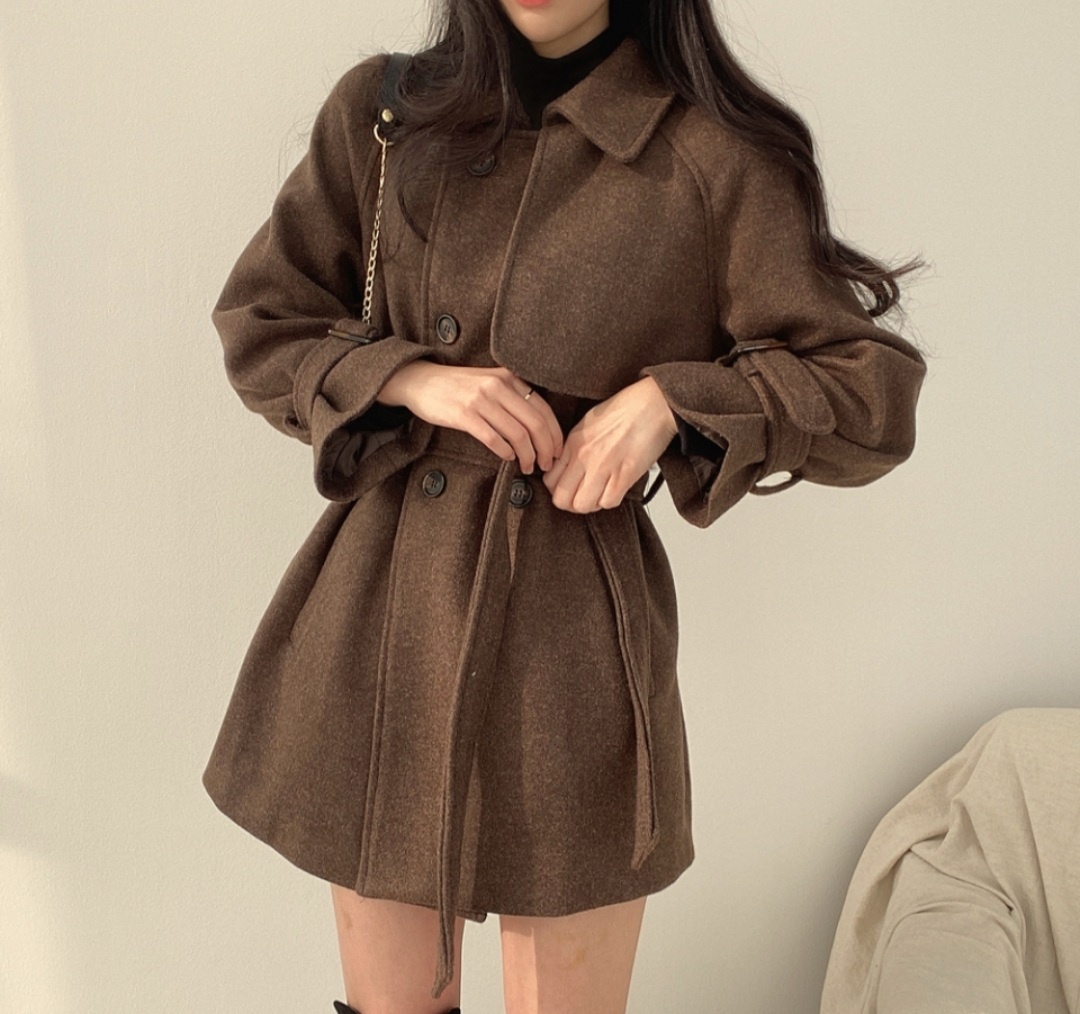 ストラップ付ガンフラダブルハーフコート | 詳細画像11