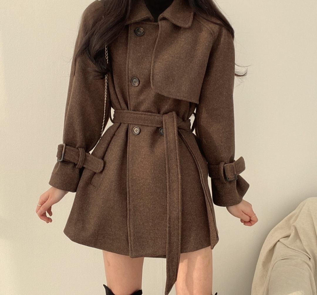 ストラップ付ガンフラダブルハーフコート | 詳細画像14