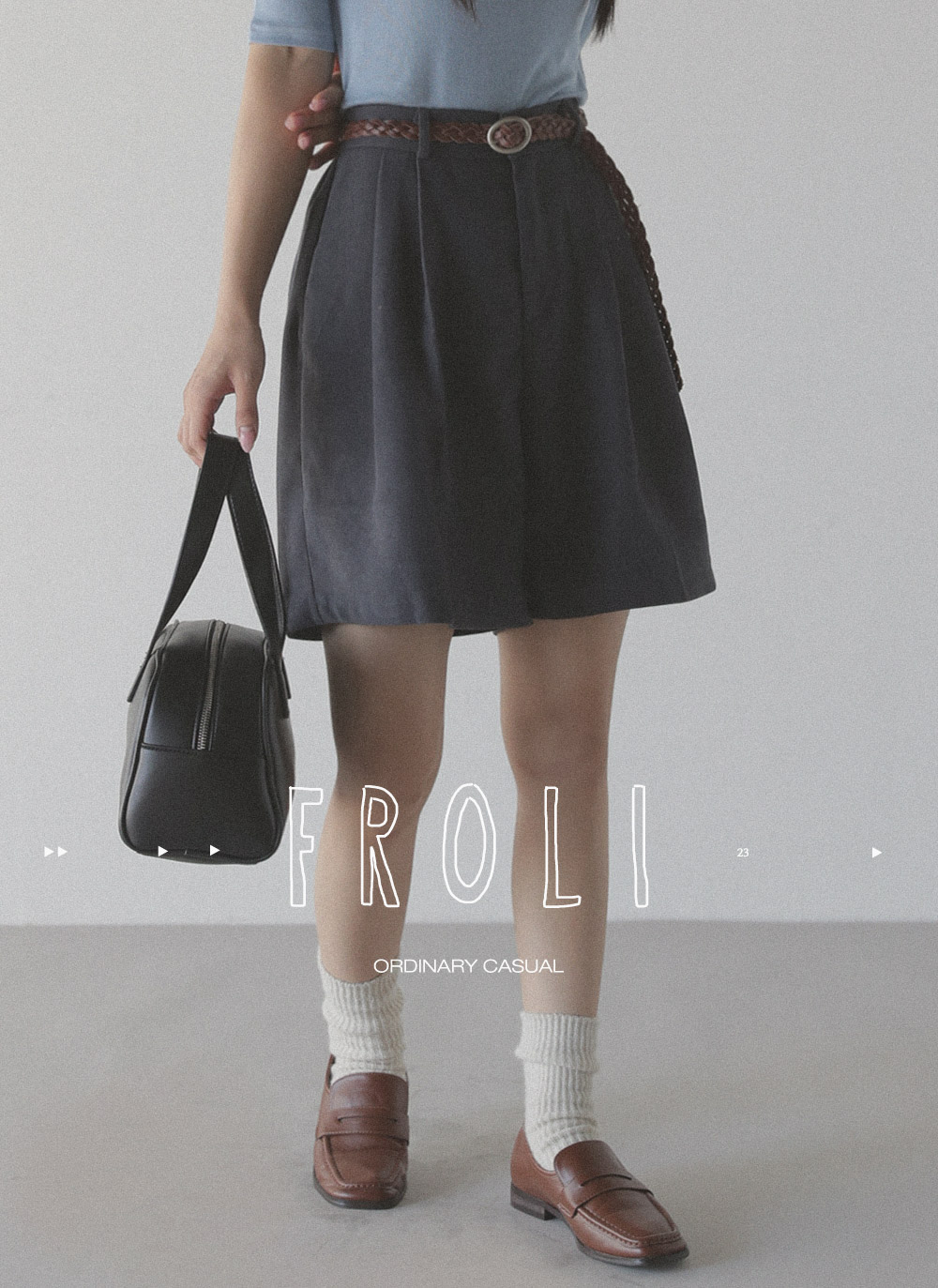 ツータックワイドハーフパンツ | レディースファッション通販 - DHOLIC