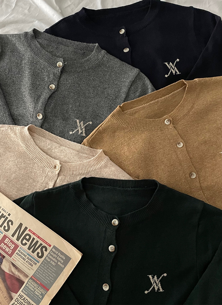 Wロゴカーディガン | レディースファッション通販 - DHOLIC