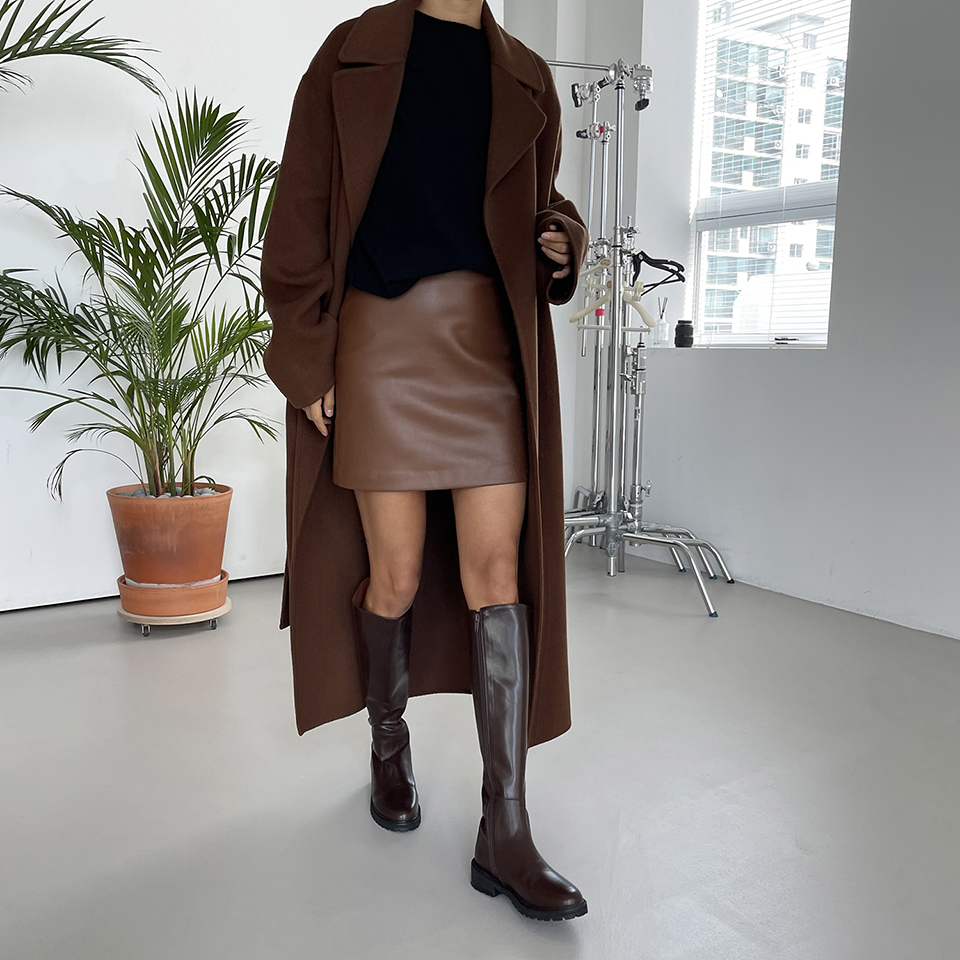 レザー調ラウンドロングブーツ | 詳細画像4