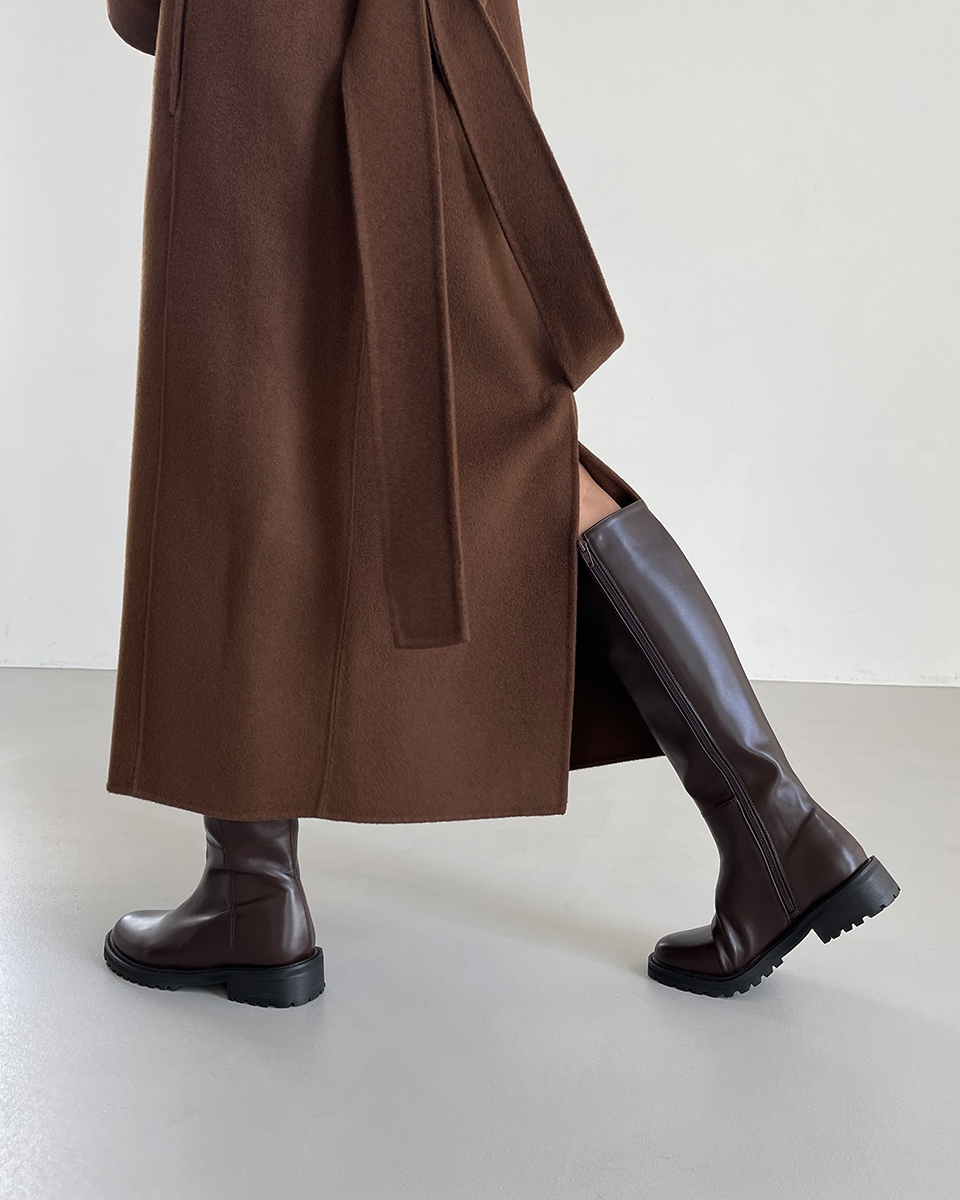 レザー調ラウンドロングブーツ | 詳細画像10