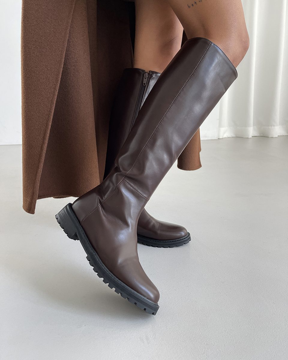 レザー調ラウンドロングブーツ | 詳細画像11