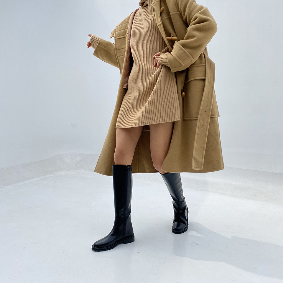 レザー調ラウンドロングブーツ | 詳細画像14