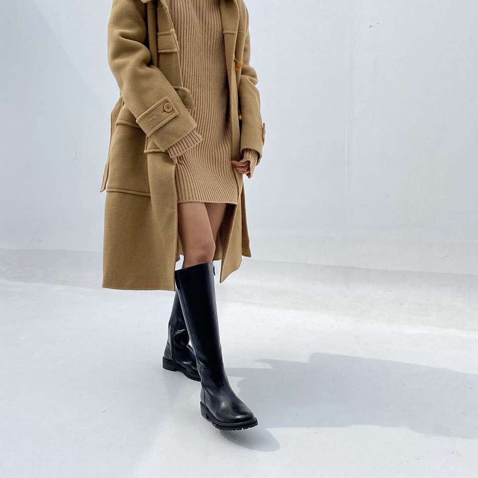 レザー調ラウンドロングブーツ | 詳細画像16