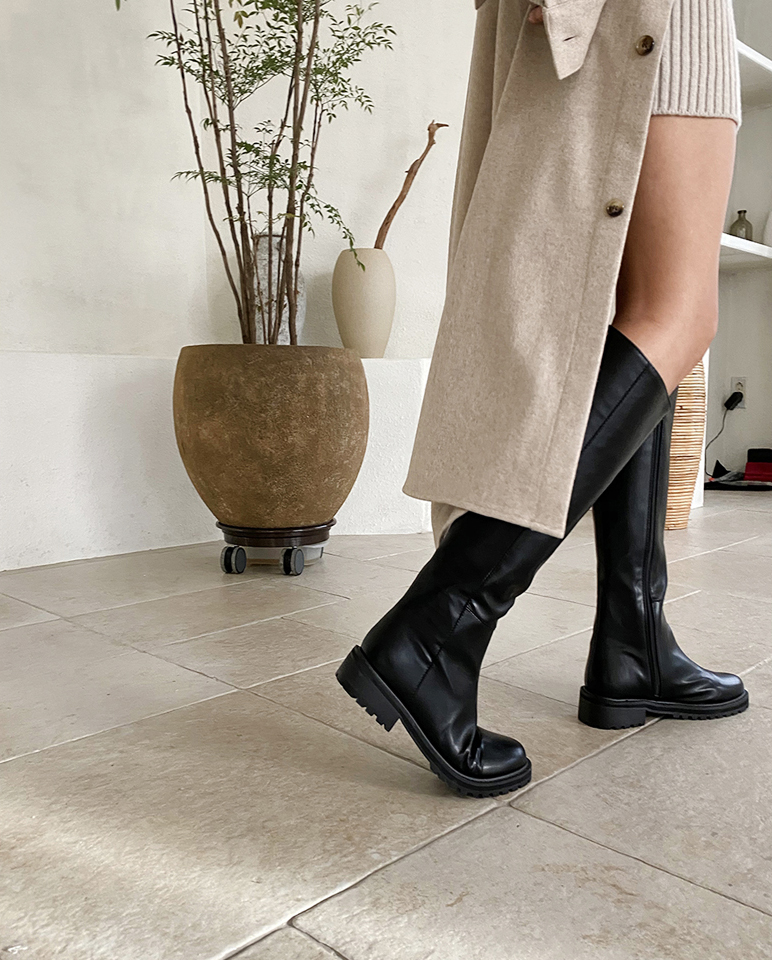 レザー調ラウンドロングブーツ | 詳細画像33