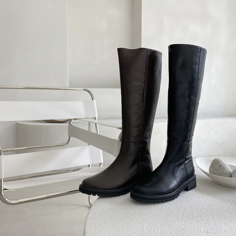 レザー調ラウンドロングブーツ | 詳細画像39