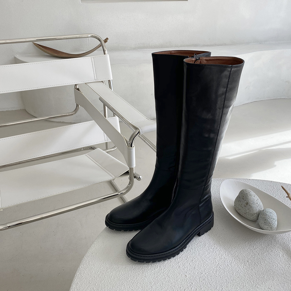 レザー調ラウンドロングブーツ | 詳細画像40