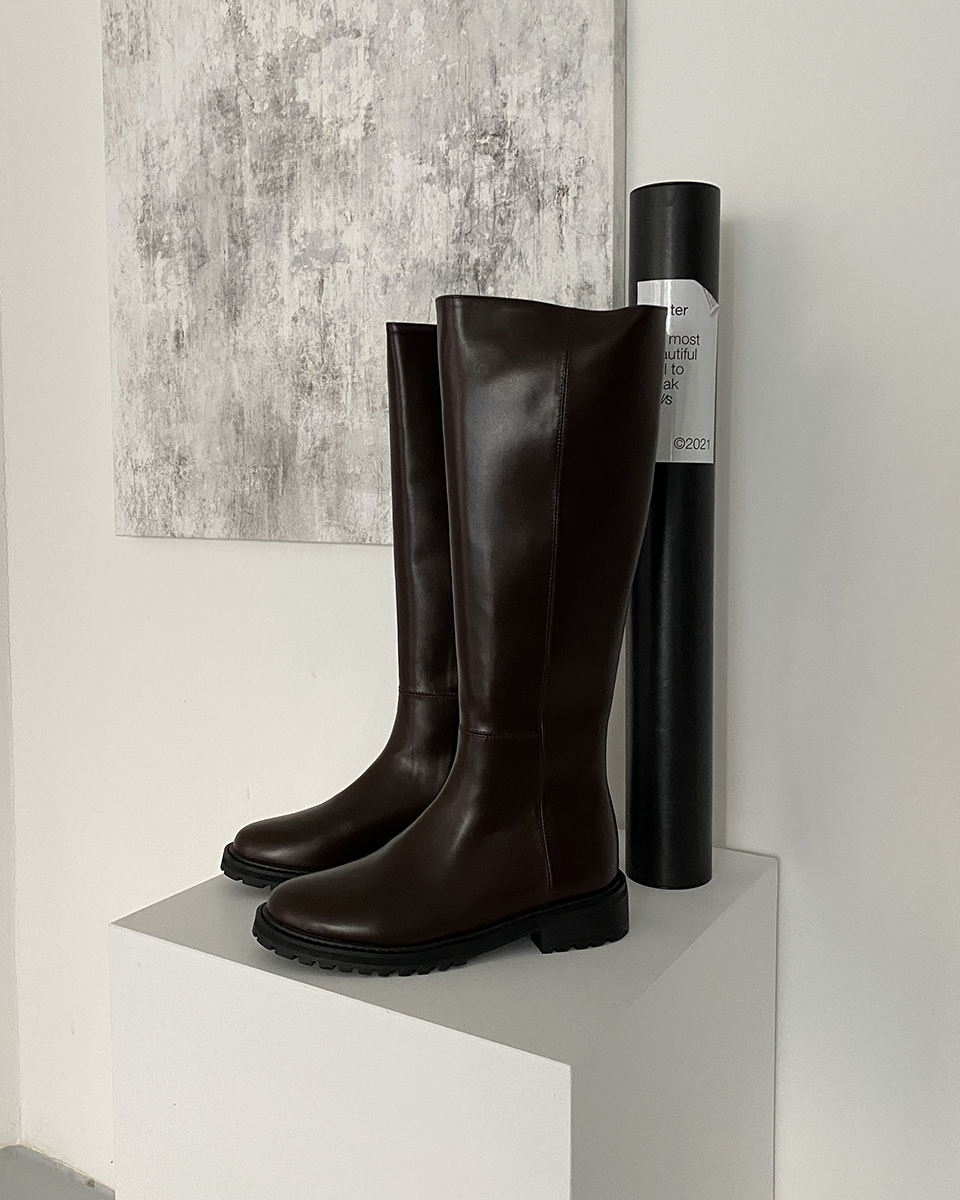 レザー調ラウンドロングブーツ | 詳細画像43