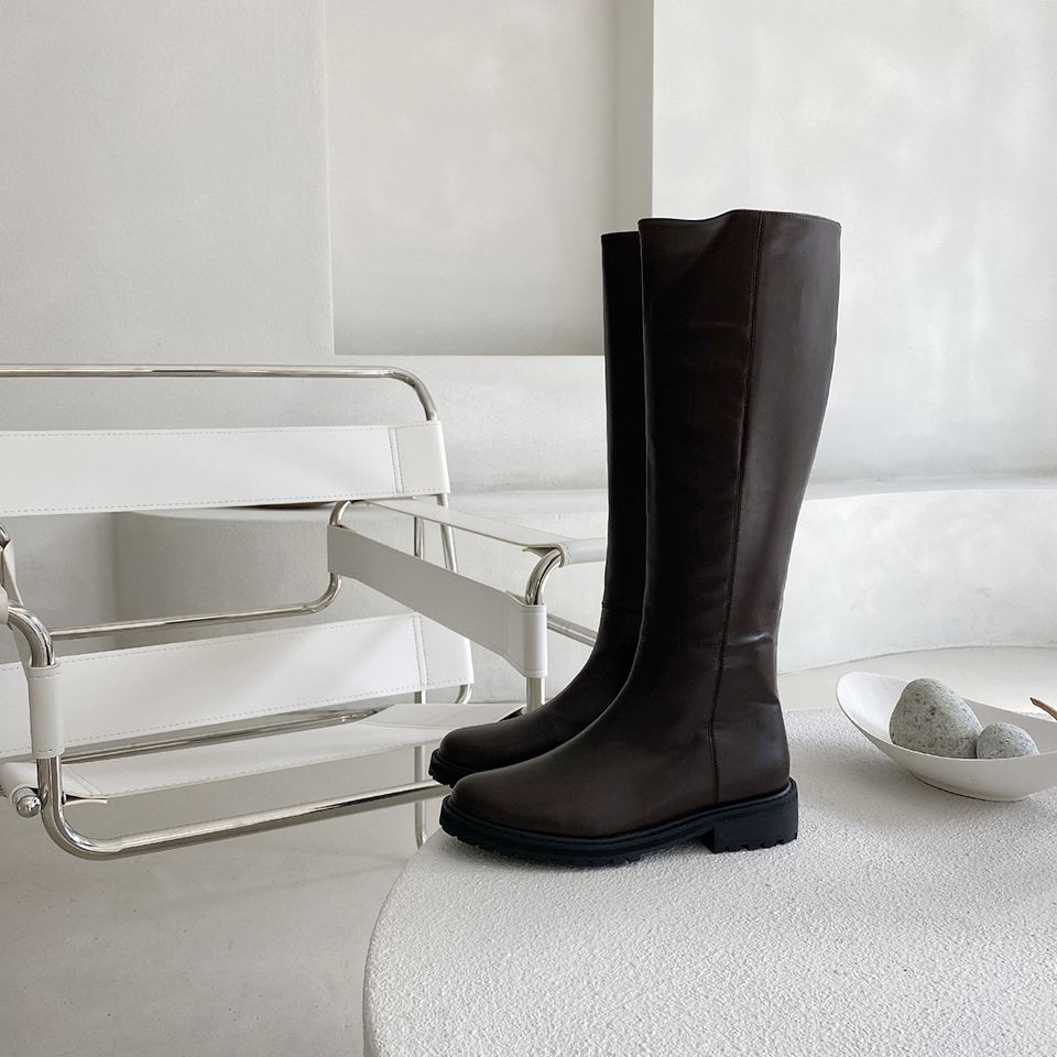 レザー調ラウンドロングブーツ | 詳細画像45