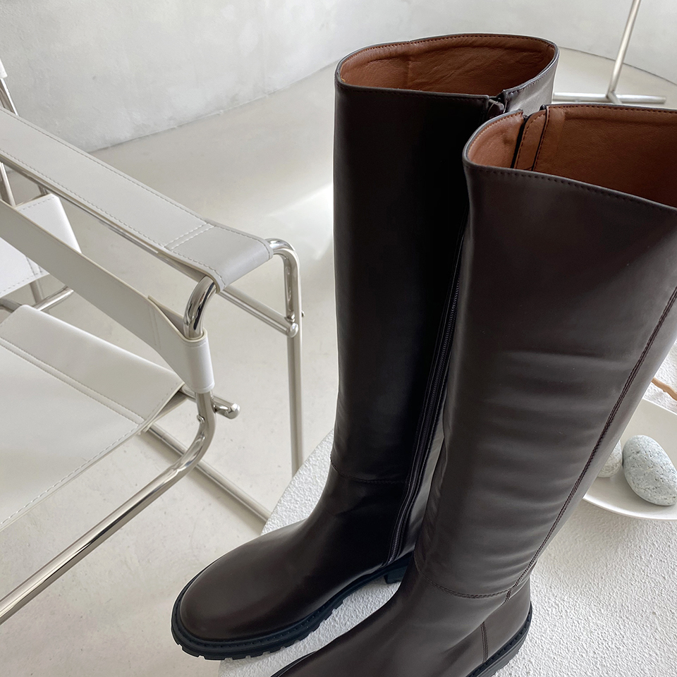 レザー調ラウンドロングブーツ | 詳細画像47