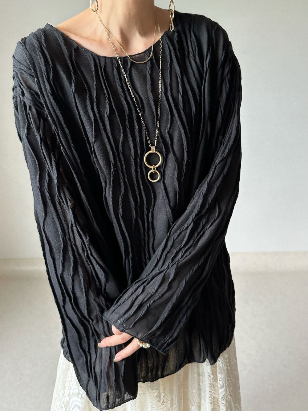 ウェーブディティールブラウス | 詳細画像4