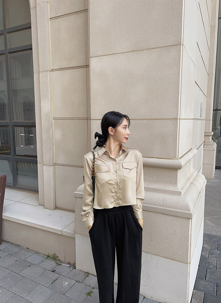 hholicサテンシャツ　ジャケット　アイボリー hholicサテンシャツ ジャケット アイボリー