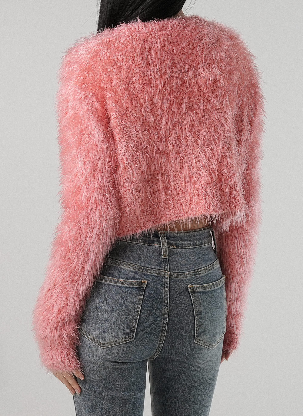 スクエアボタンエコファーカーディガン | DHOLIC | 詳細画像7