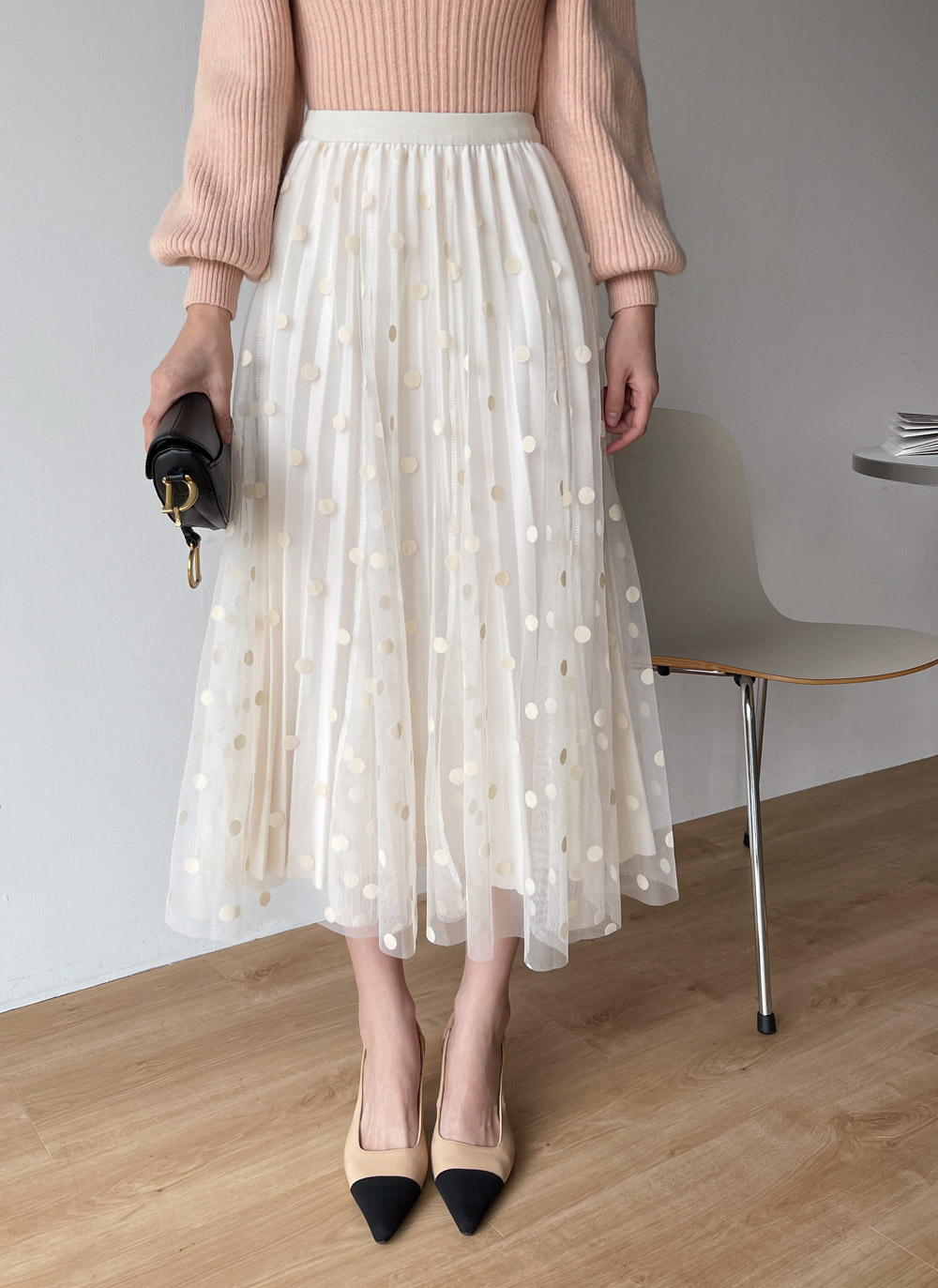 リバーシブルドットプリーツスカート | DHOLIC | 詳細画像10