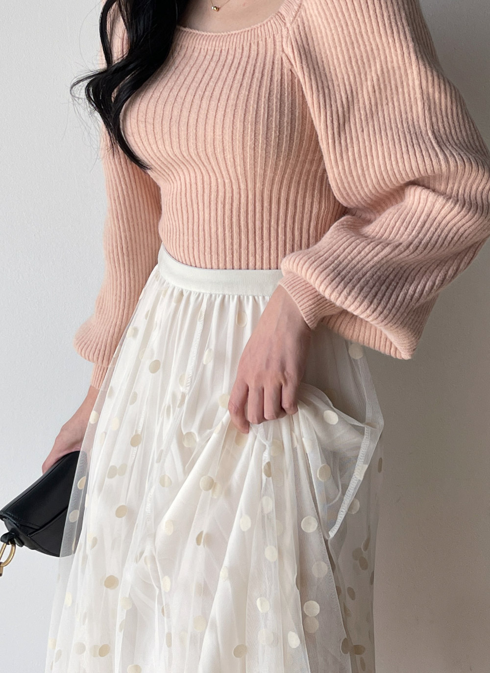 リバーシブルドットプリーツスカート | DHOLIC | 詳細画像3