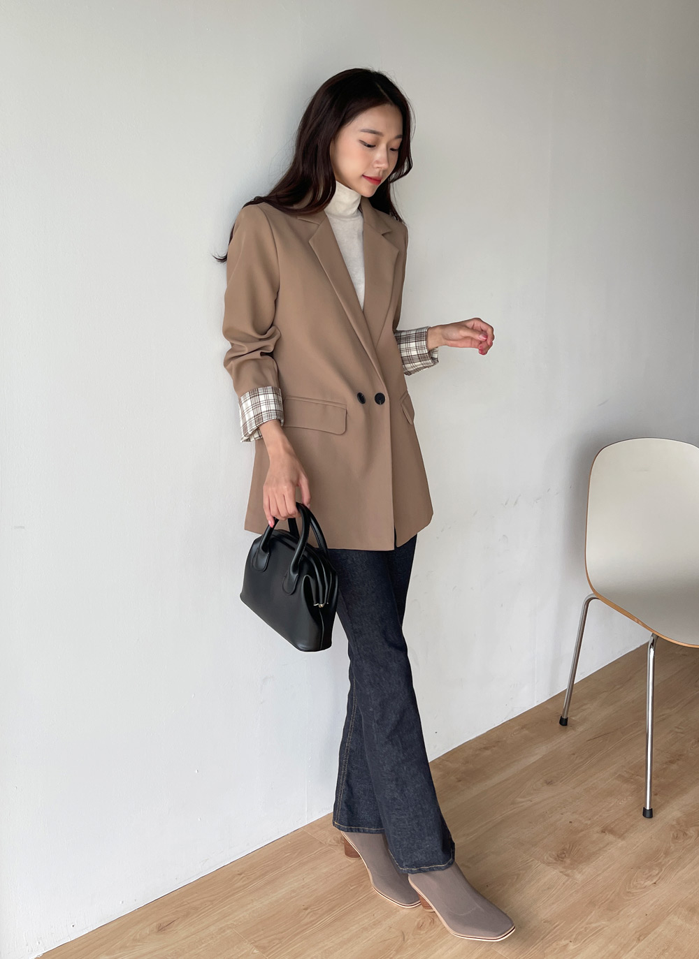 チェックスリーブダブルジャケット | DHOLIC | 詳細画像8