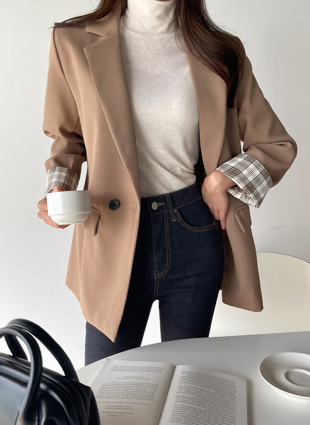 チェックスリーブダブルジャケット | DHOLIC | 詳細画像9