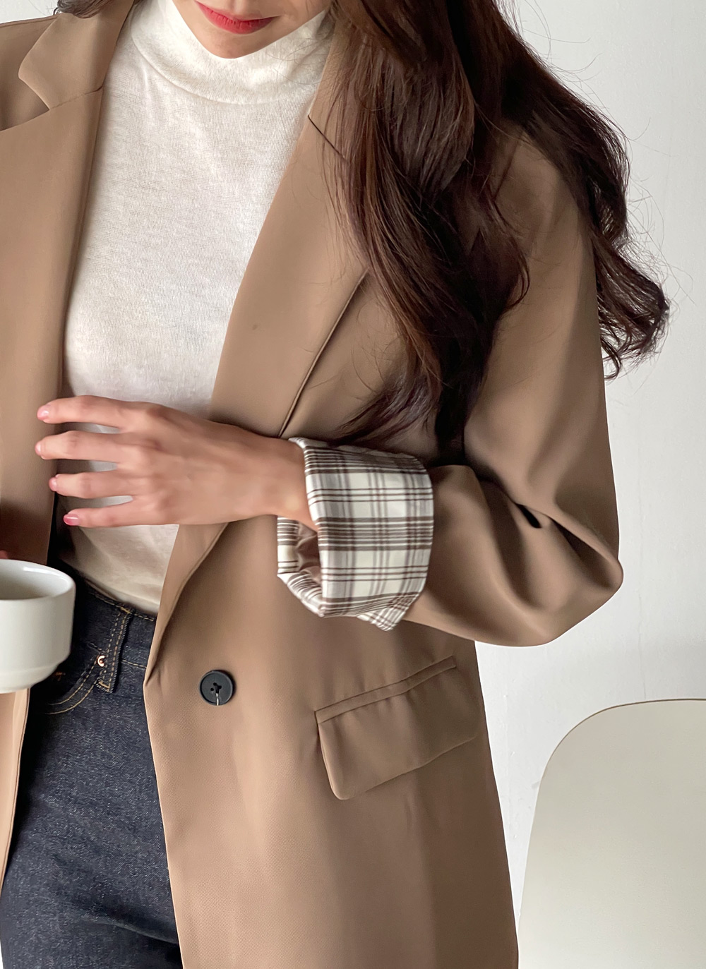 チェックスリーブダブルジャケット | DHOLIC | 詳細画像10