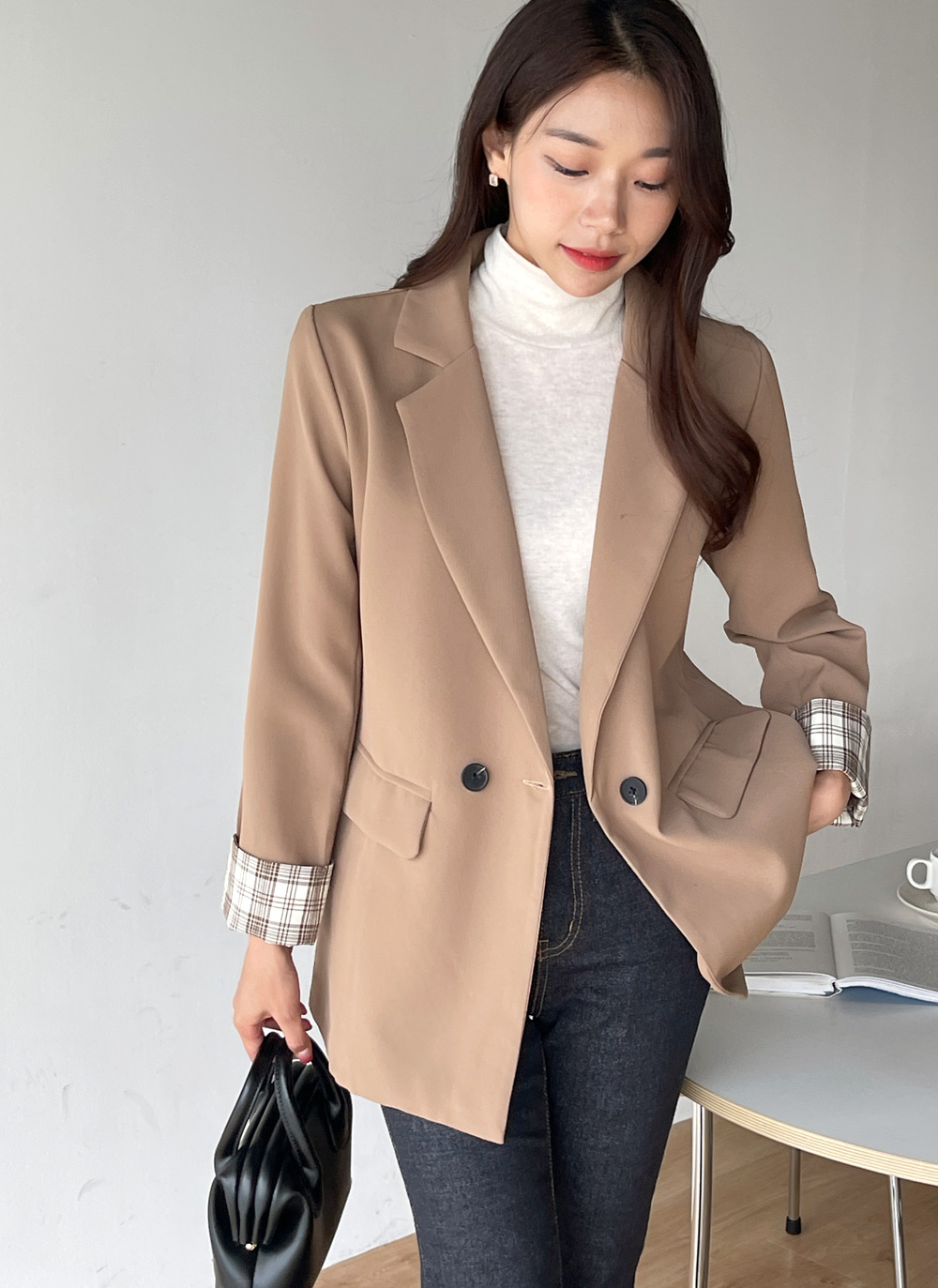 チェックスリーブダブルジャケット | DHOLIC | 詳細画像11