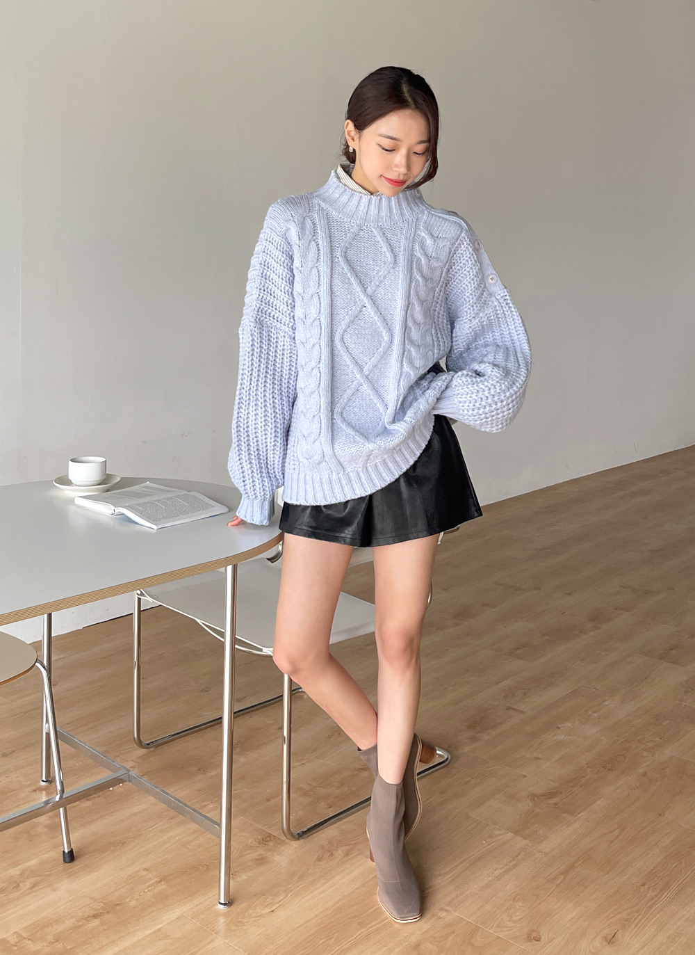 ケーブルショルダースリットボタンニット | DHOLIC | 詳細画像13