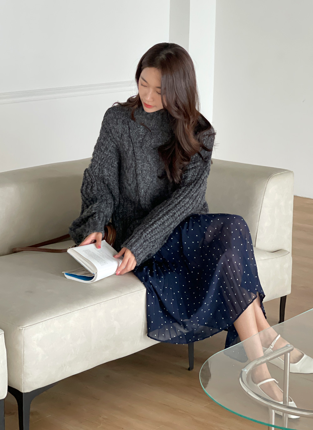 ケーブルショルダースリットボタンニット | DHOLIC | 詳細画像15