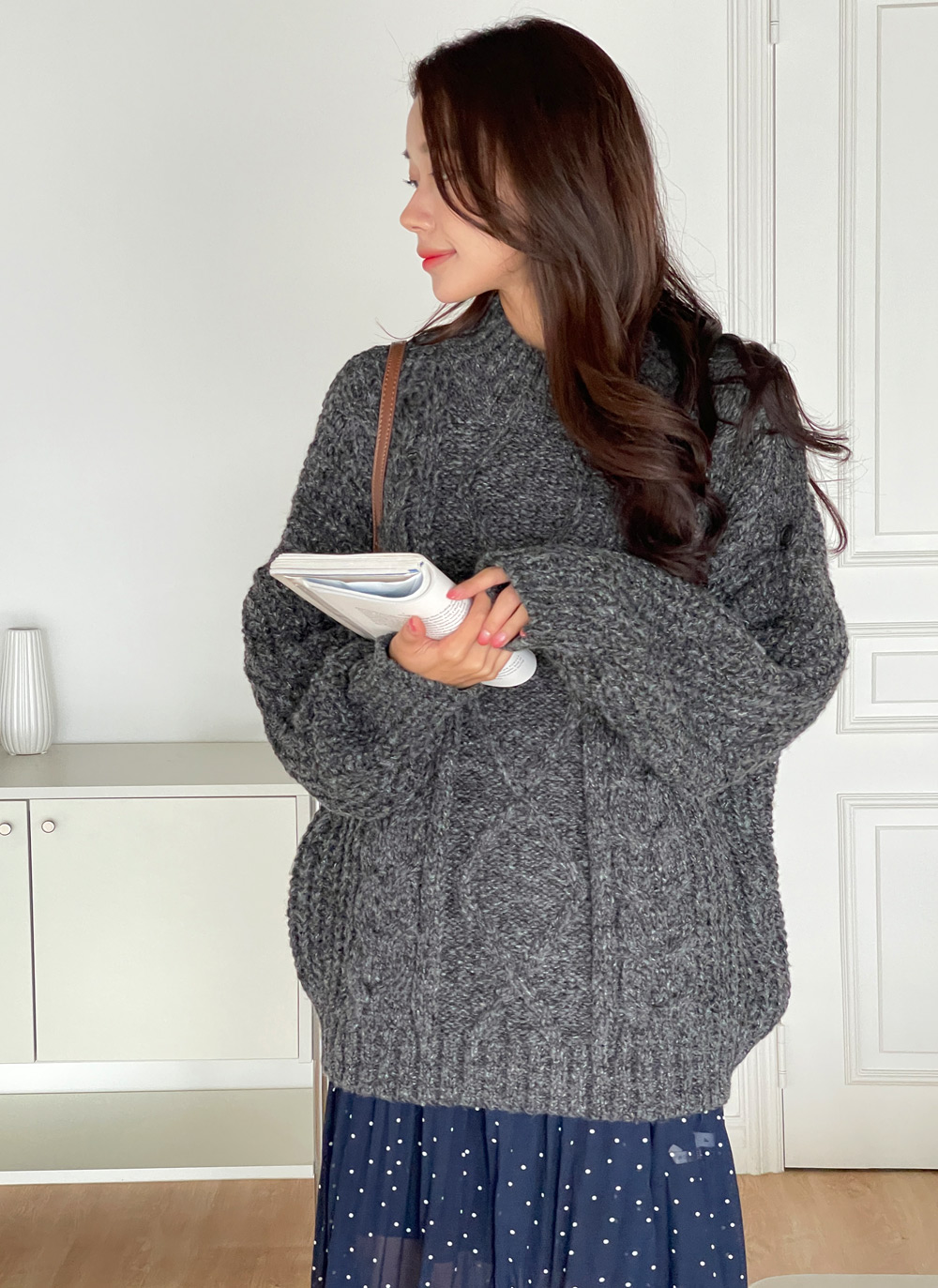 ケーブルショルダースリットボタンニット | DHOLIC | 詳細画像17