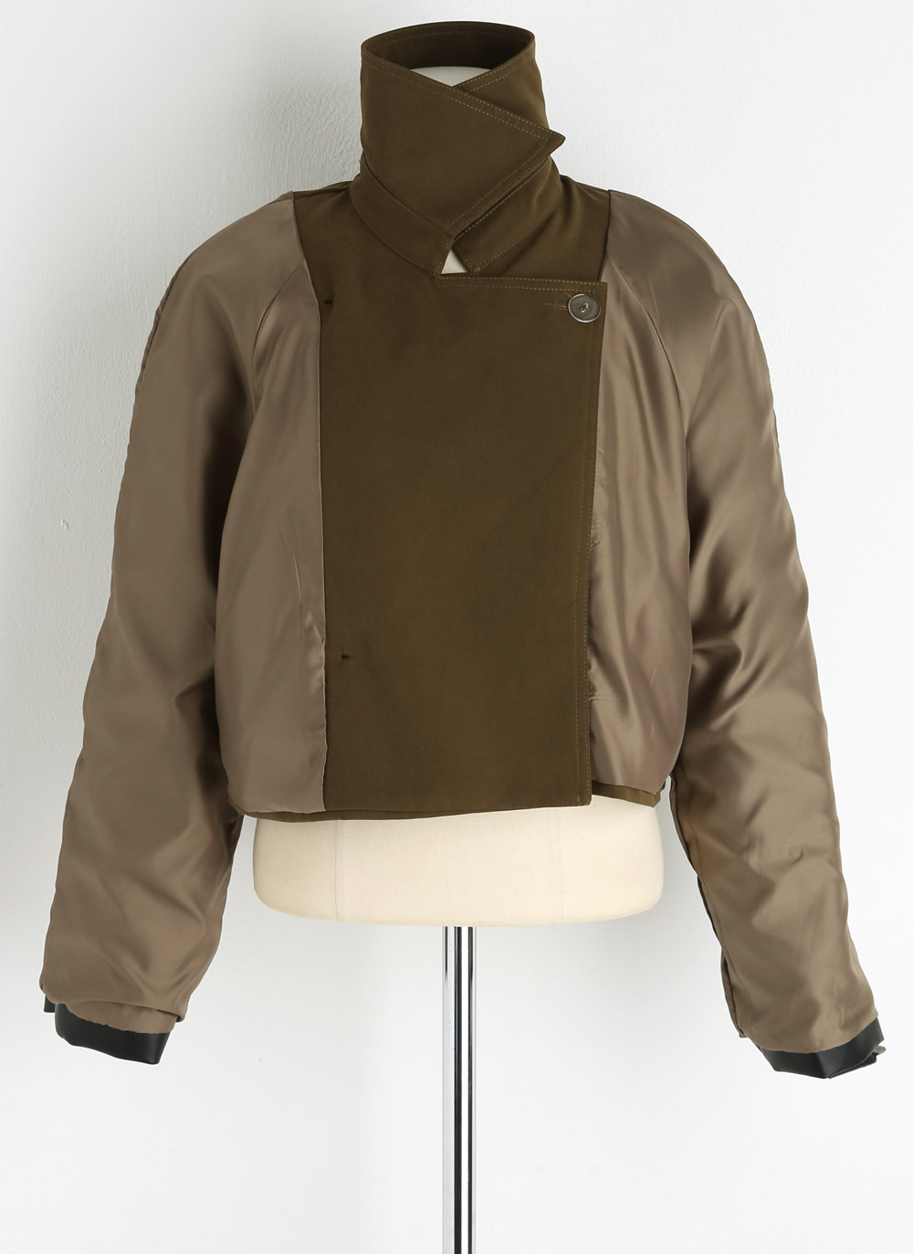 ベルト付レザー調配色トレンチジャケット | DHOLIC | 詳細画像20