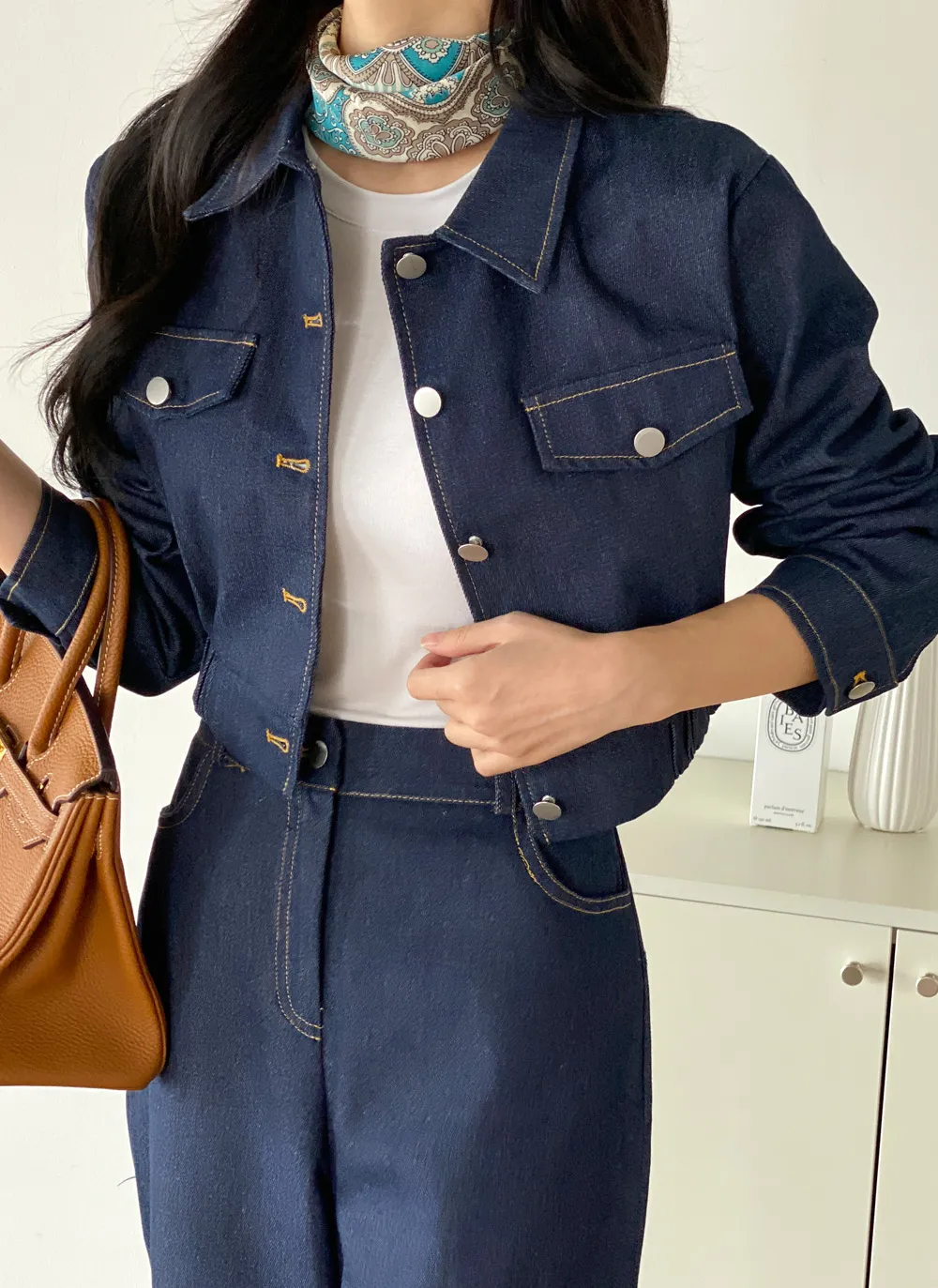 イージーデニムジャケット&パンツSET | レディースファッション通販  