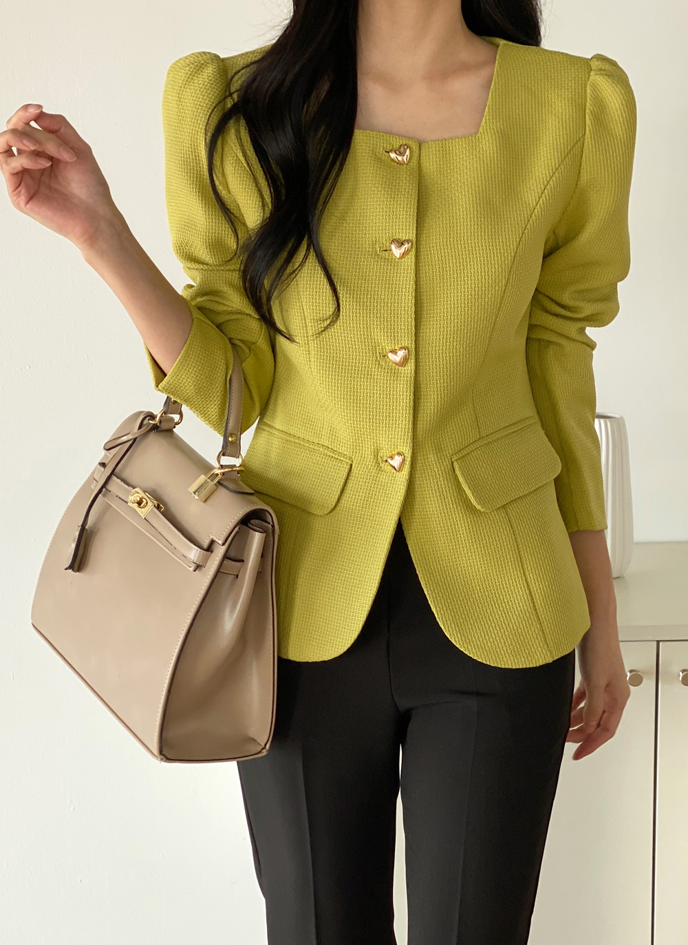 ツイードハートボタンジャケット | DHOLIC | 詳細画像3