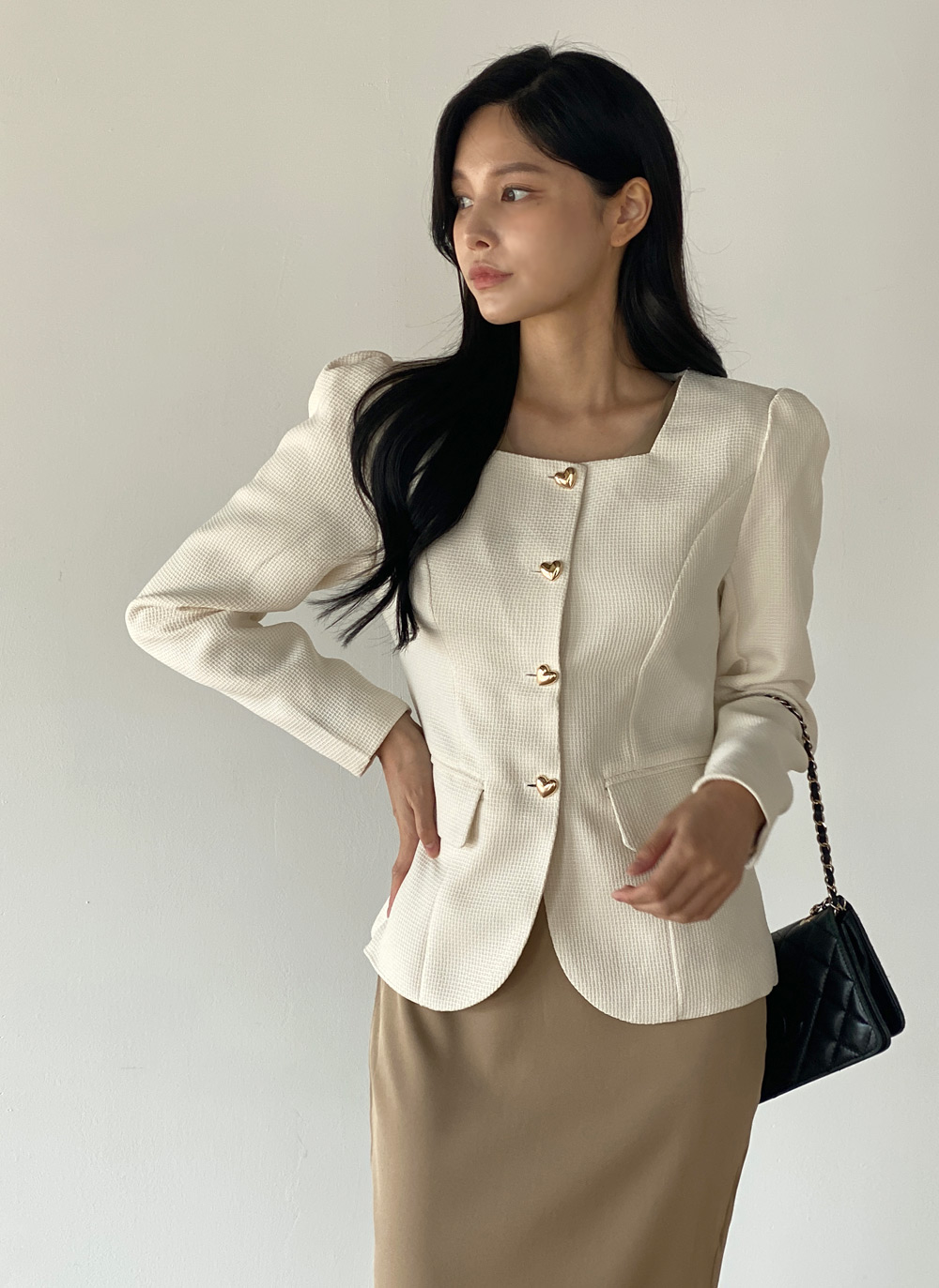 ツイードハートボタンジャケット | DHOLIC | 詳細画像15