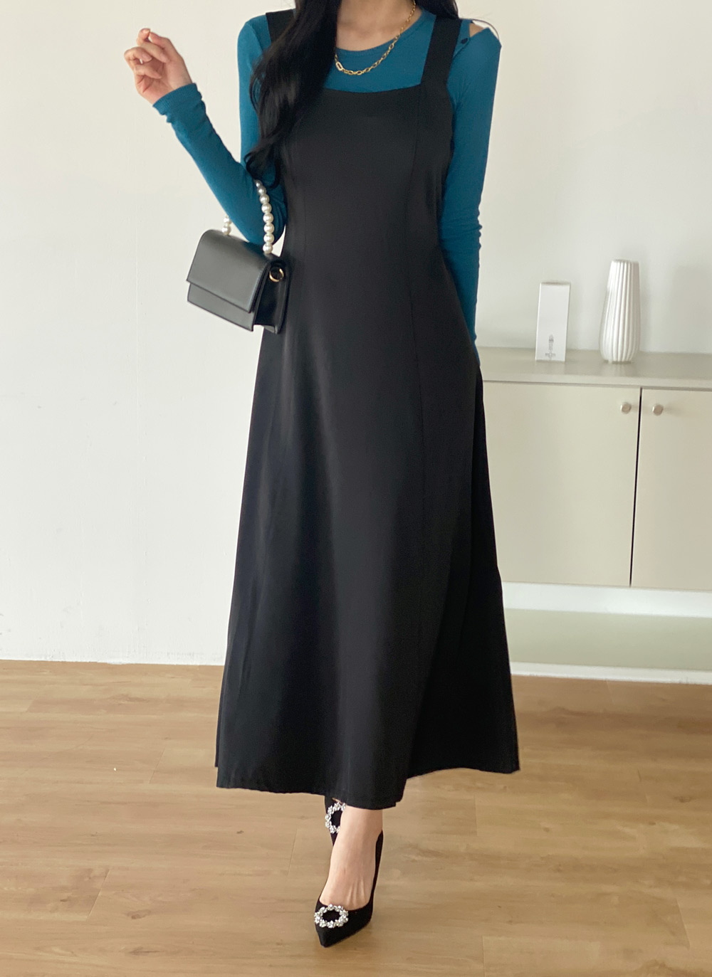 ボタンストラップノースリワンピース | DHOLIC | 詳細画像2