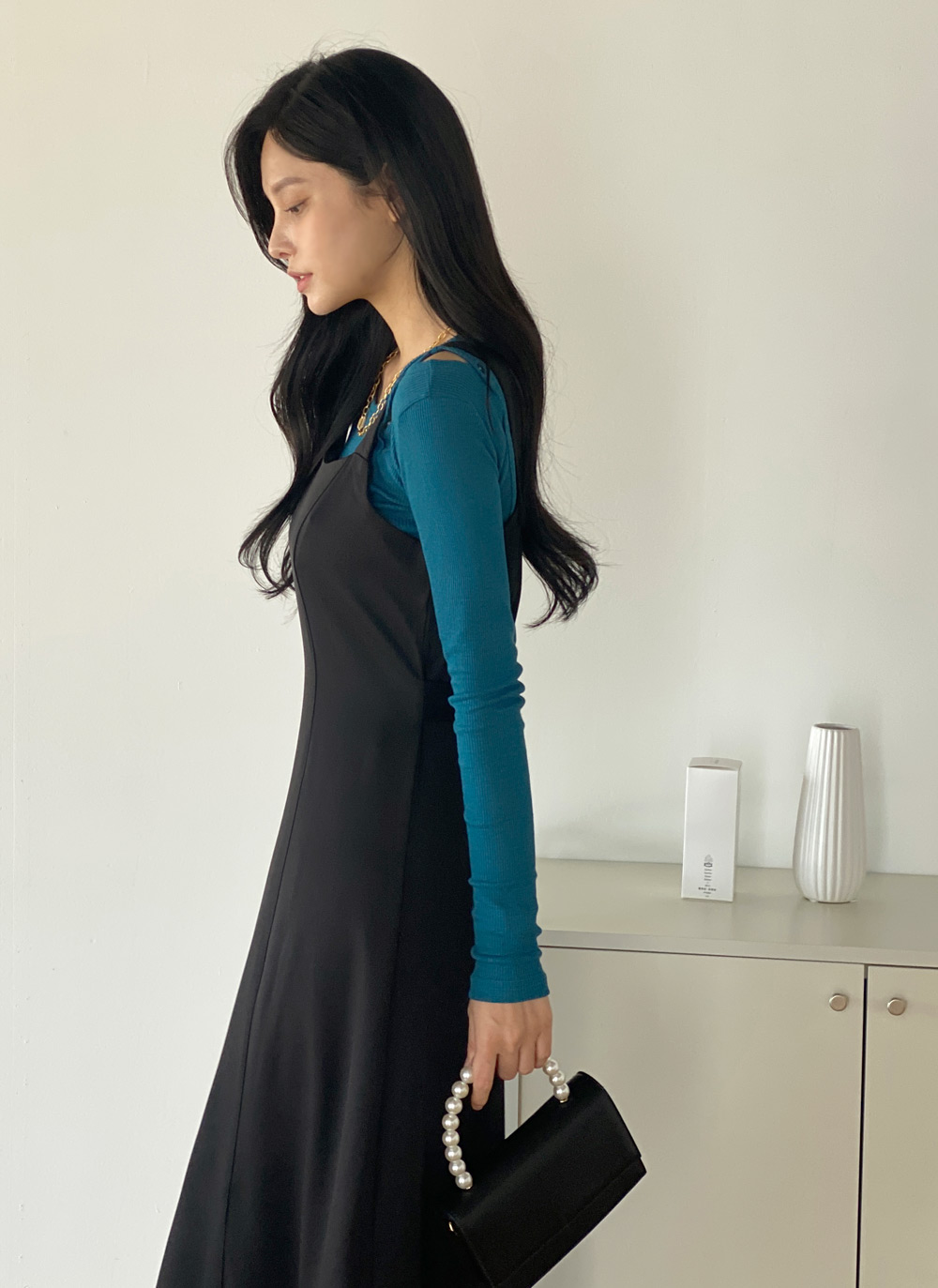 ボタンストラップノースリワンピース | DHOLIC | 詳細画像4