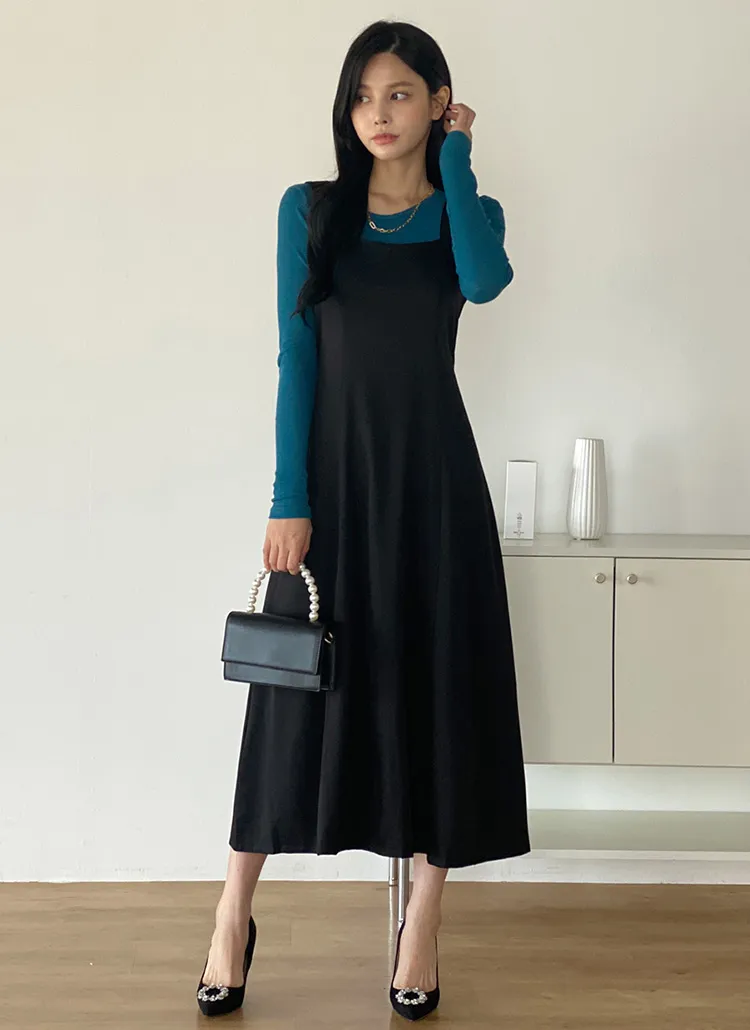 ボタンストラップノースリワンピース | DHOLIC | 詳細画像1