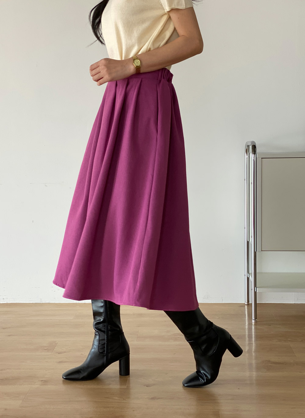 ツイードスクエアボタンジャケット&フレアスカートSET | DHOLIC | 詳細画像8