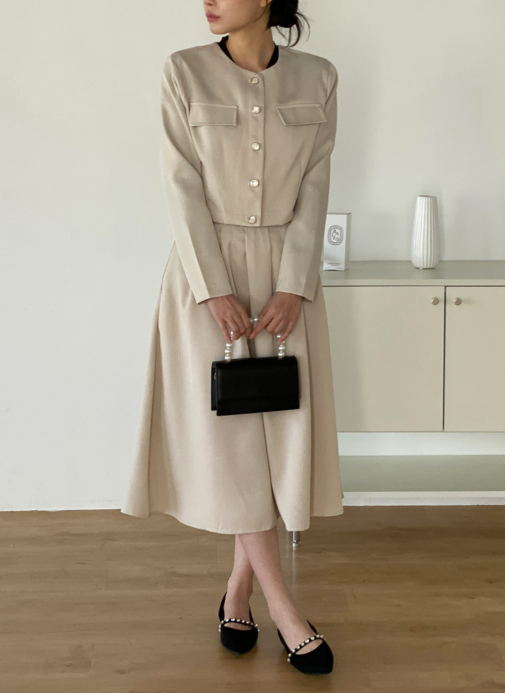 ツイードスクエアボタンジャケット&フレアスカートSET | DHOLIC | 詳細画像13