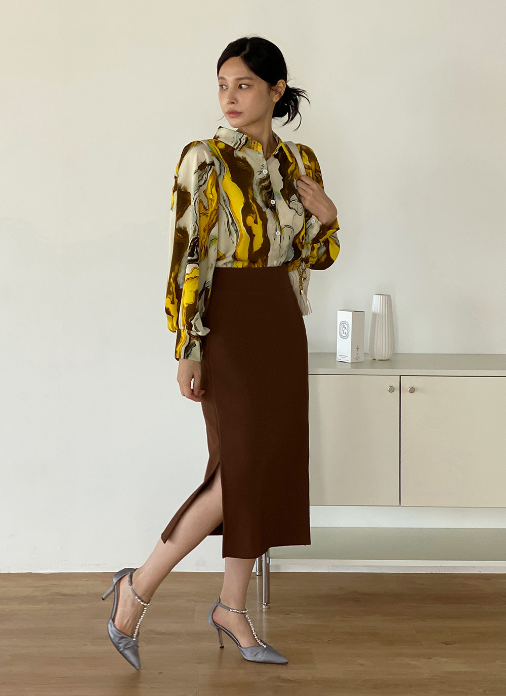 マーブルパフスリーブシャツ | DHOLIC | 詳細画像8