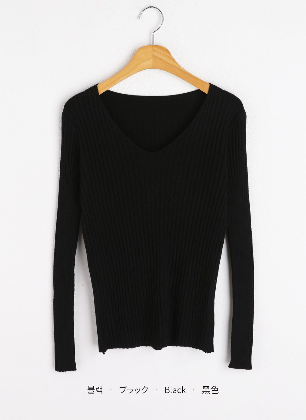 Vネックリブ長袖ニット | DHOLIC | 詳細画像22