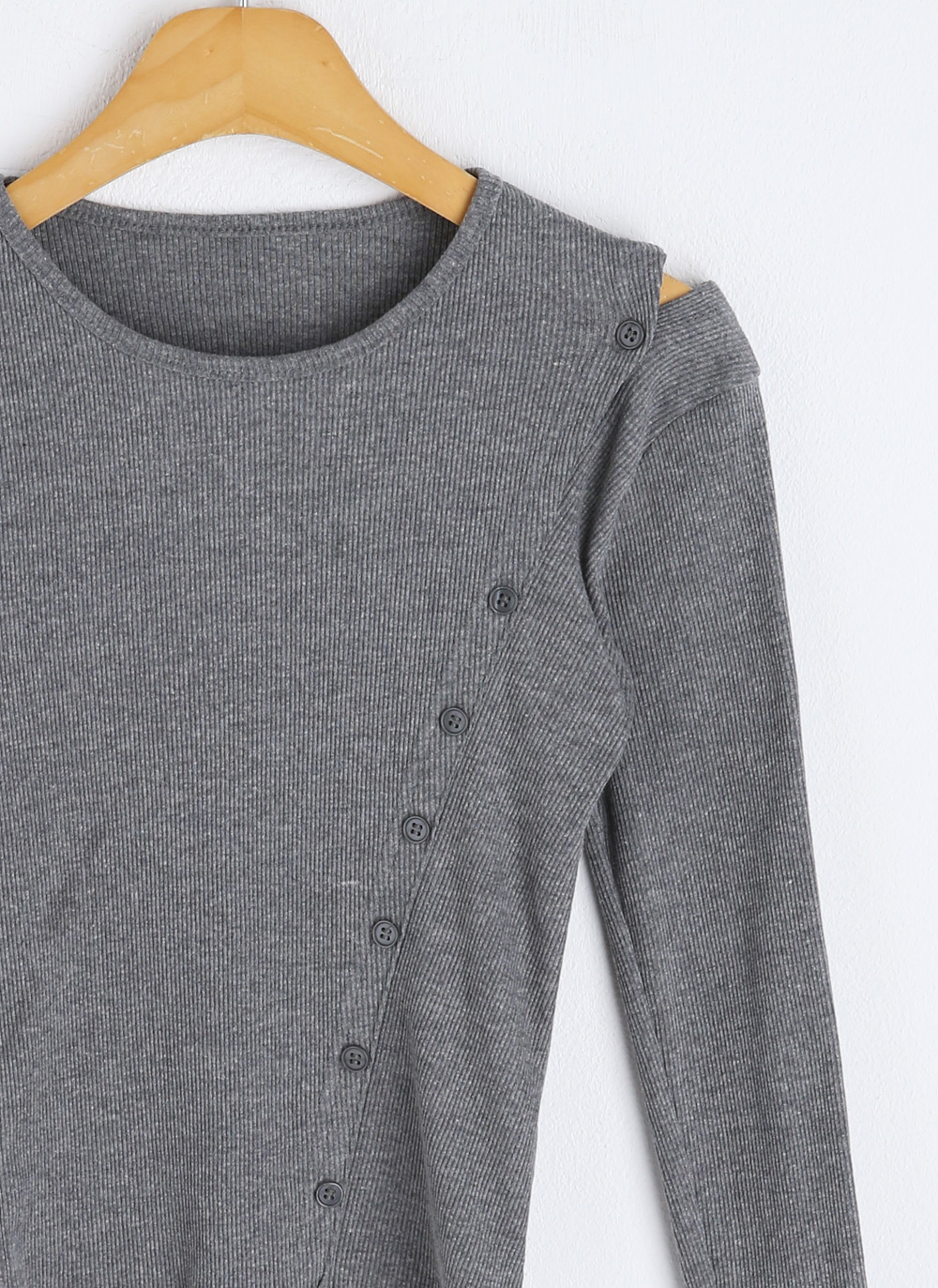 ダイアゴナルボタンリブTシャツ | DHOLIC | 詳細画像29