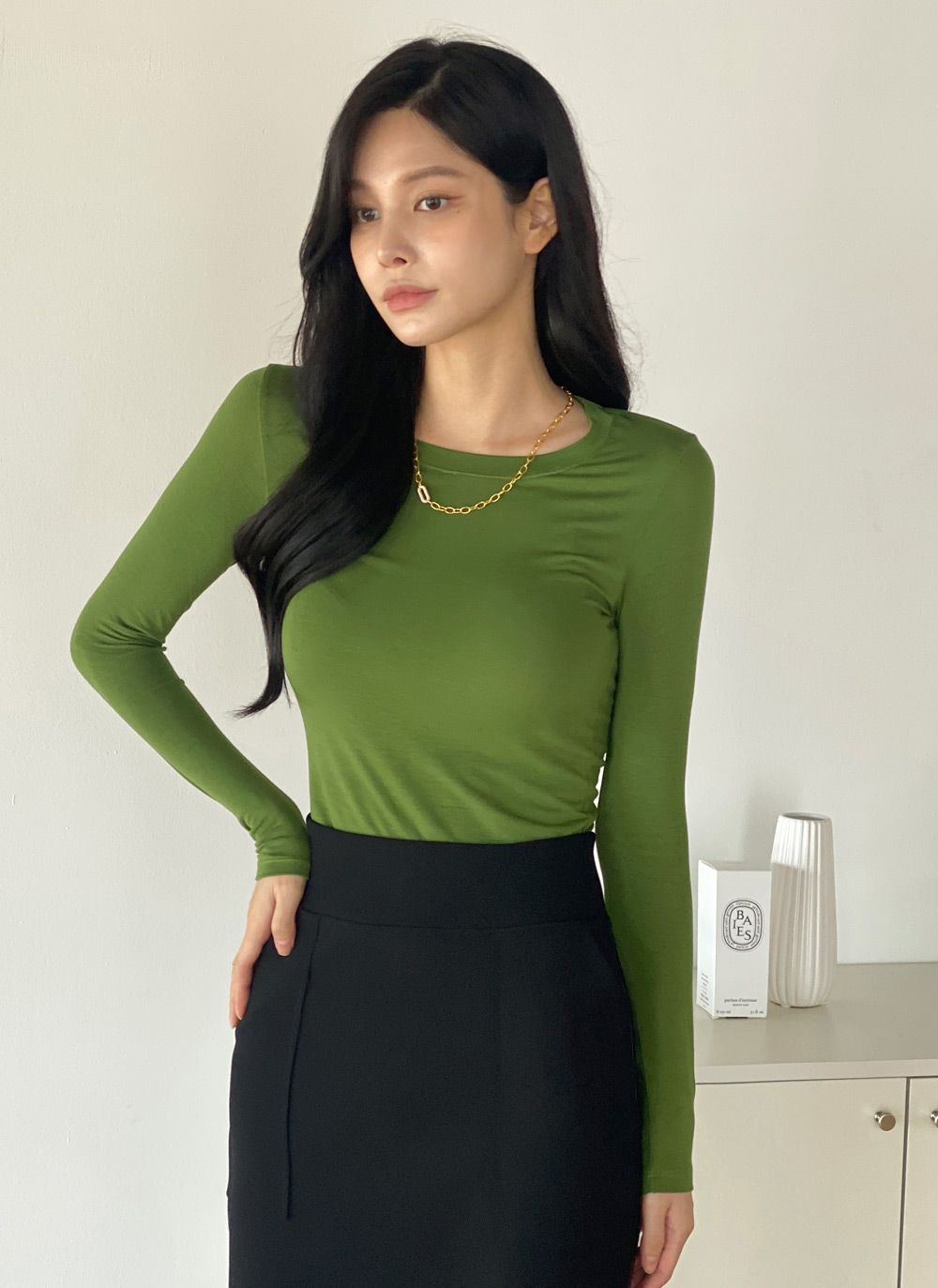 ラウンドクロップドタイトTシャツ | DHOLIC | 詳細画像6